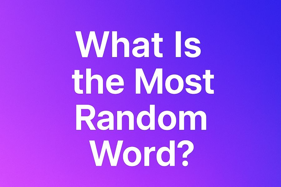 What Is the Most Random Word?