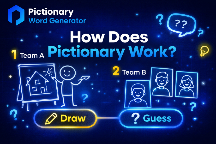 how does pictionary work